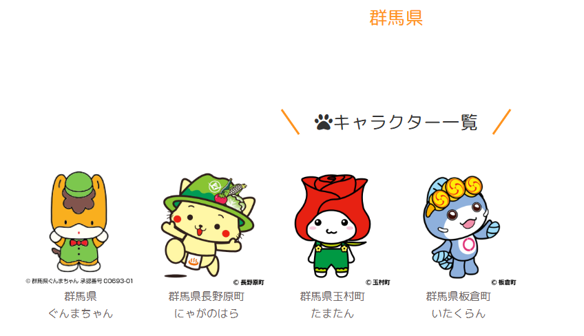 charapochi_ltc's tweet photo. きゃらポチッで取り扱っているご当地キャラクターを、都道府県別にご紹介します⭐

👉群馬県のご当地キャラの紹介です🚗💨 

群馬県は、

「ぐんまちゃん」
「にゃがのはら」
「たまたん」
「いたくらん」

元気が広がる、親しみやすいラインナップですね🍀

#ご当地キャラ https://t.co/qof7Jz145o