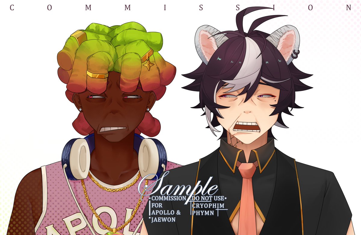 Cryophim's tweet photo. ◜Icon / Bust Illustrations
⤷ Cms for @apolloseraph &amp; @JaewonVT 
• ︶⊹︶︶ ⛇ ︶︶⊹︶     

⤷ #Vgen #VgenComm (🔗 Below) ༄.° https://t.co/lMOyAgITJ4