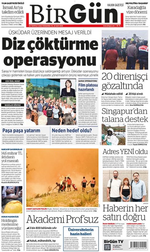elifilgaz's tweet photo. Bugünün @BirGun_Gazetesi https://t.co/wT1UiQGTxY
