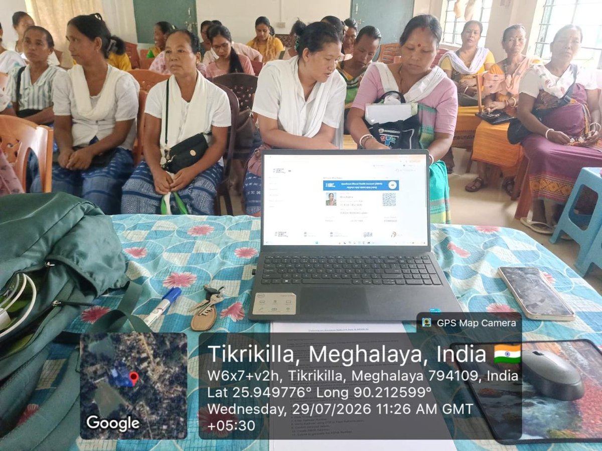 ABDMEKHMODEL's tweet photo. Facility level training conducted at Tikrikilla PHC, West Garo Hills for all ASHAs.  Focus: Creating ABHA ID through the *Aarogya Setu application*.  
Empowering frontline workers to enable digital health and paperless records at the community level. #abdm #digitalhealth https://t.co/Avhj572fiR