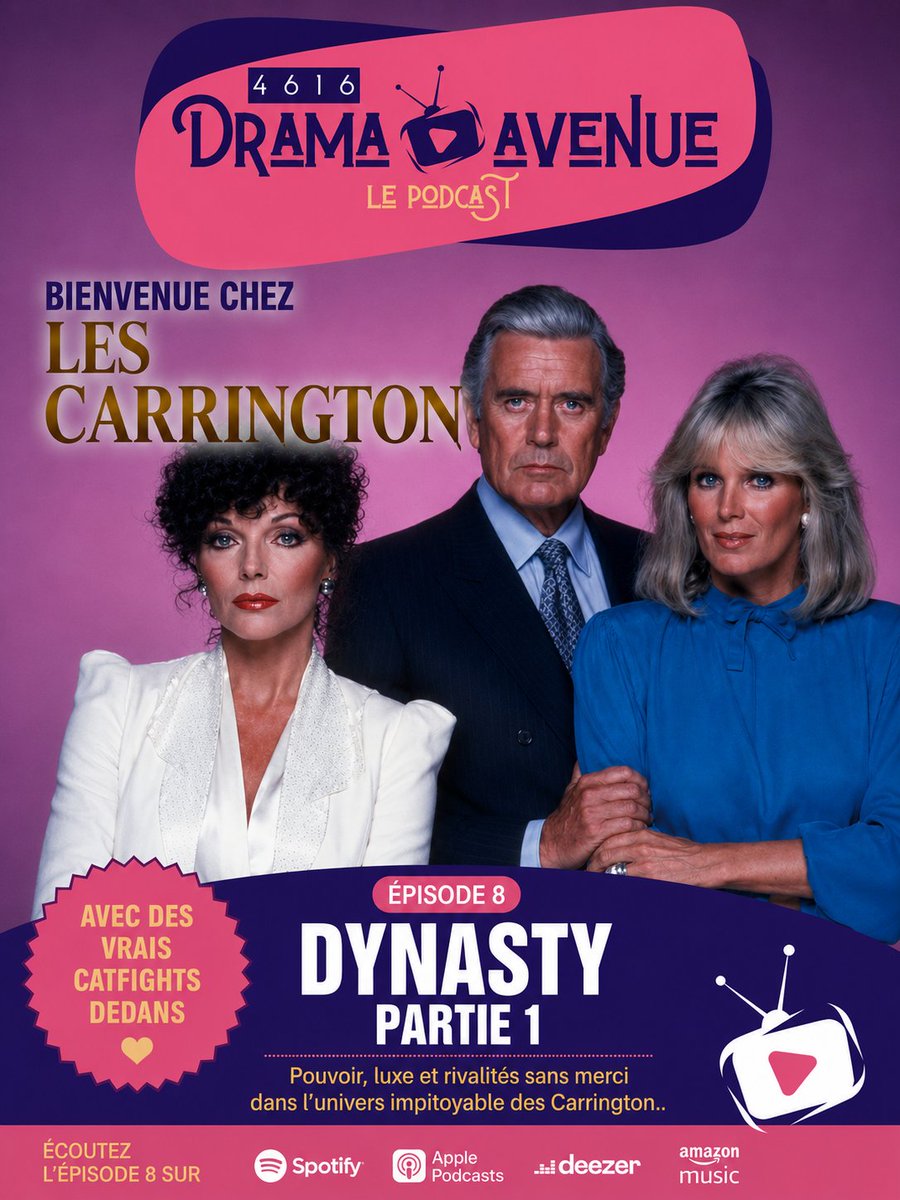 4616DramaAvenue's tweet photo. Bienvenue à Denver !
Épisode 8 : Dynasty Partie 1
https://t.co/YIScUra2GB
#4616dramaavenue #podcast #dynasty #soapopera #serietv #serieculte #joancollins #alexiscarrington https://t.co/HNt6f30PyM