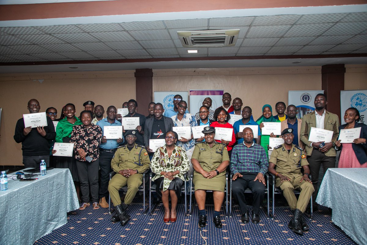 PoliceUg's tweet photo. The Uganda Police Force, through the Directorate of Forensic Services, yesterday conducted a training for journalists on responsible crime reporting, with support from @UNODCEastAfrica and @JLOSUganda.

The training, facilitated in partnership with the @ODPPUGANDA and the @JudiciaryUG, equipped media practitioners with the legal, ethical, and professional principles that guide crime and justice reporting, underscoring the media’s vital role in promoting fairness, accuracy, and the administration of justice.

Participants benefited from insightful presentations by Hon. Justice Lawrence Tweyanze and Ms Rachel Odoi-Musoke, Senior Technical Advisor to the Governance and Security Programme, who shared the judicial perspective on responsible media reporting and its impact on the administration of justice.
See more..
https://t.co/IGCYBTuCGh