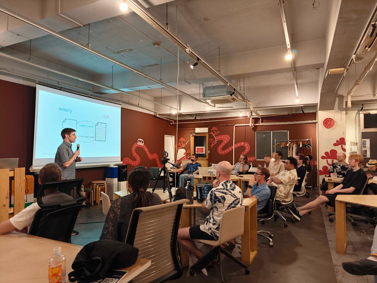 LeWagonTokyo's tweet photo. Welcomed the @TokyoRust meetup to our campus! 

Last time, we received this cute Ferris the crab, the beloved mascot of the Rust programming language, and it stays in our swag corner ever since. https://t.co/NsreOKrXpJ