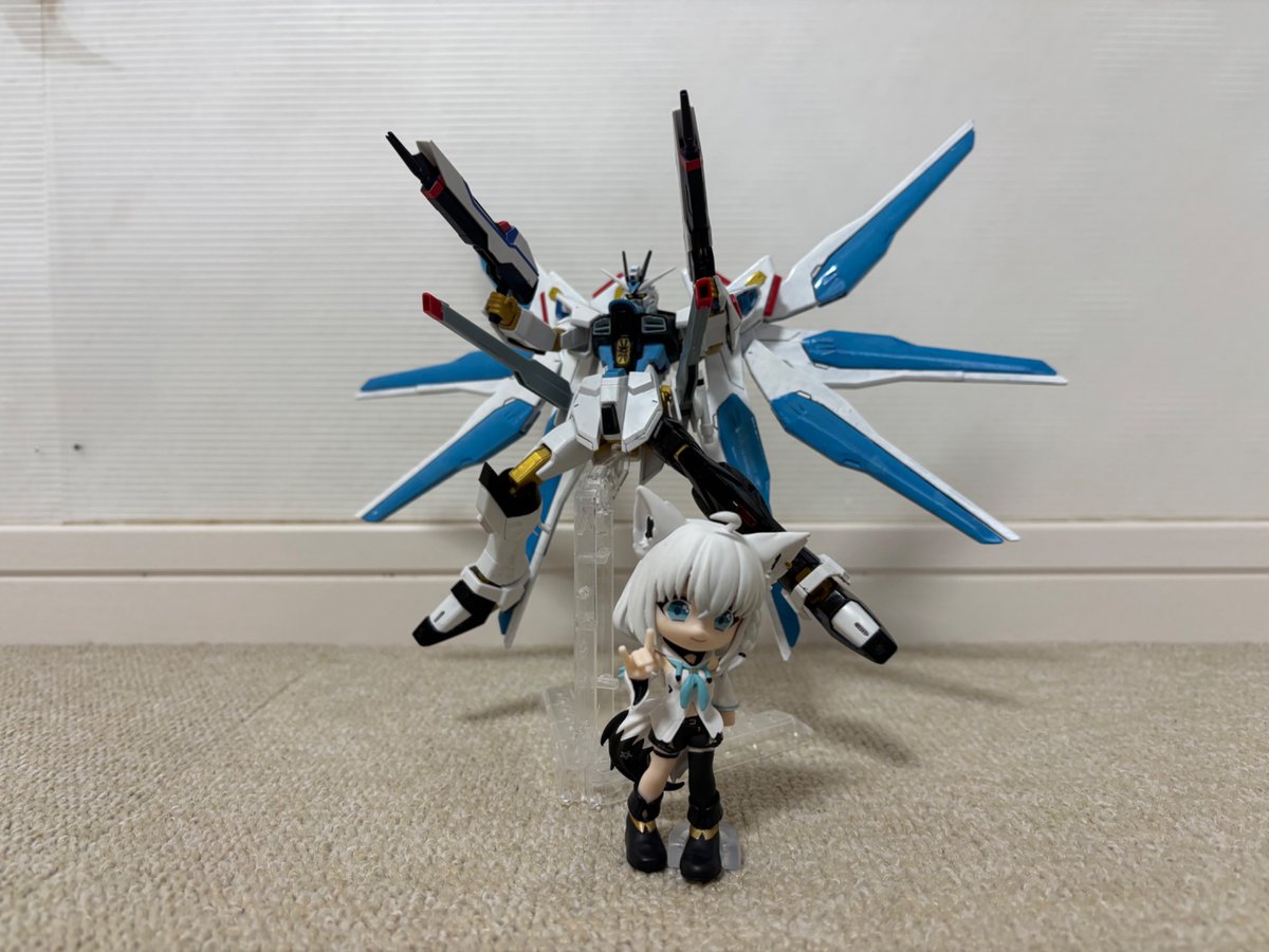 Skybean39sm's tweet photo. フブさん専用ストライクフリーダム🌽
#白上フブキ #ホロリスガンプラ部 
#ガンプラ #ガンダムSEEDDESTINY https://t.co/d4GrErbaeU