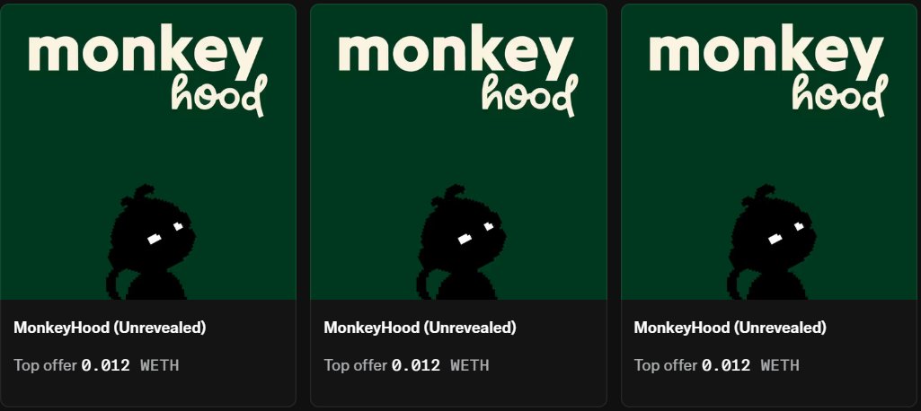Anina_sol's tweet photo. Who missed to mint Monkeyhood?

Giving away 1×@MonkeyHoodNFT 🐵

Floor Price: 0.0134ETH (~$25 ) 
To enter: 
✅ Follow 
🔁 Repost
💬 Drop your EVM wallet address  

24 hrs⏲️ https://t.co/4VYIZJLm6v