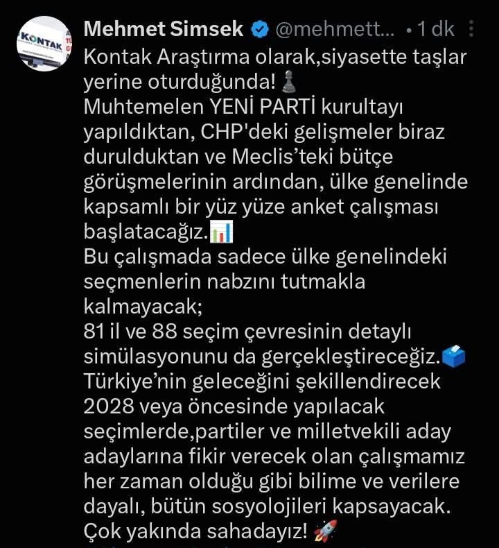 KontakRma's tweet photo. @mehmettsimsek #Anket #Araştırma #Seçim https://t.co/RcbH7zNCq3