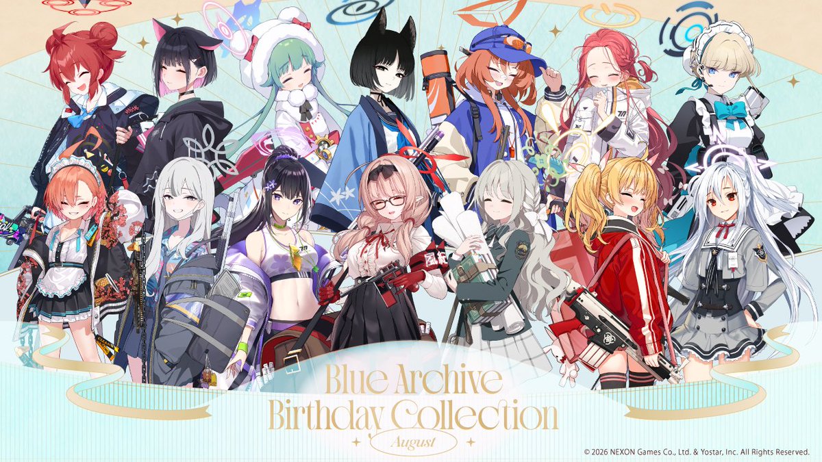 yostarshopakiba's tweet photo. ◤￣￣￣￣￣￣￣￣￣￣
🎂Blue Archive🎂
Birthday Collection
＿＿＿＿＿＿＿＿＿＿◢
生徒のバースデーを記念した特別グッズを7月31日より販売開始！
第7弾は8月に誕生日を迎える生徒たち🎉

▼詳細はコチラ▼
https://t.co/tQUj71Km7o

#Yostarアキバ #ブルアカ https://t.co/uYslIFDE3X