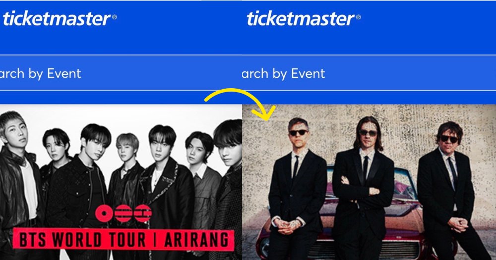 MothershipSG's tweet photo. S'pore fans buying BTS concert tickets end up with The Click Five tickets instead, Ticketmaster finds no glitch but issues 'goodwill' refunds https://t.co/b1BxVrT5jx https://t.co/dEJs69MCbH