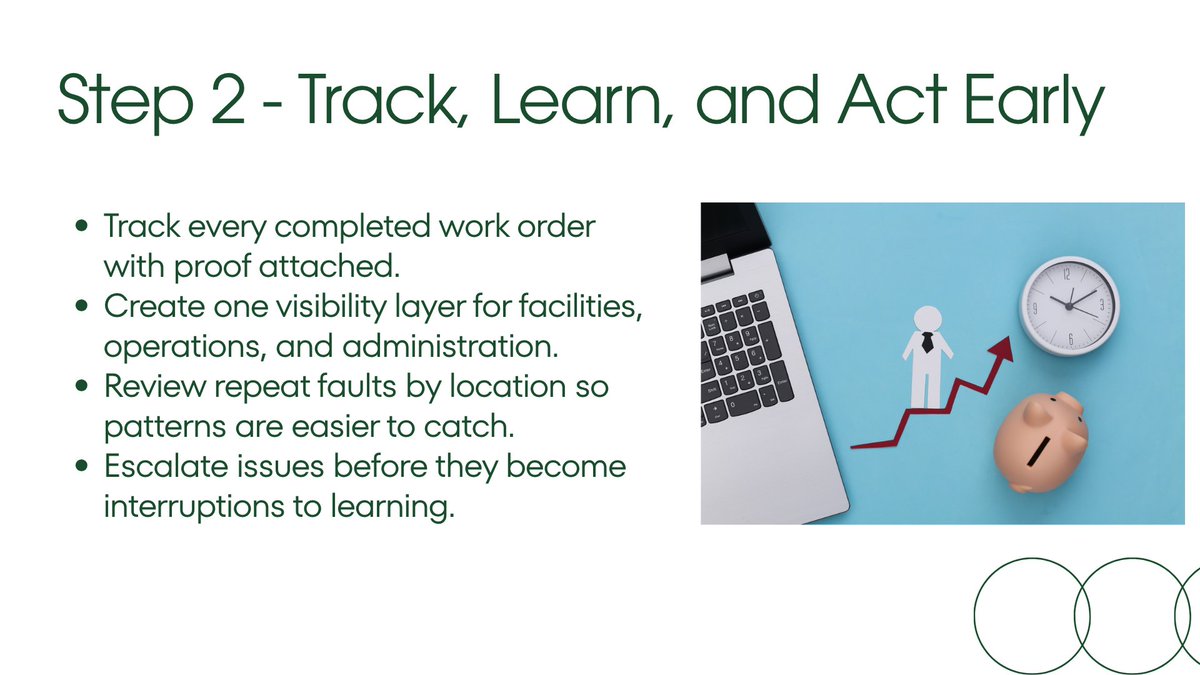 ReflexionSuite's tweet photo. The best campuses run on clarity, not last-minute surprises. 

Plan maintenance, catch repeat faults early, and keep learning uninterrupted. 

#FacilityManagement #Education #CAFM https://t.co/lt9iBBGF50