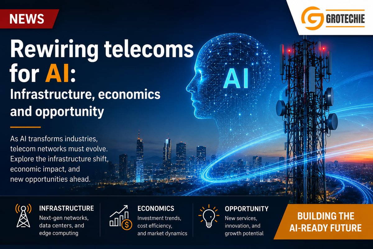 grotechie's tweet photo. AI is transforming telecom into the backbone of tomorrow's digital world. Smarter networks. Faster innovation. Endless opportunities.

#AI #Telecom #5G #TechNews #DigitalTransformation #Innovation #FutureTech #Grotechie https://t.co/bPiaXuYfa6