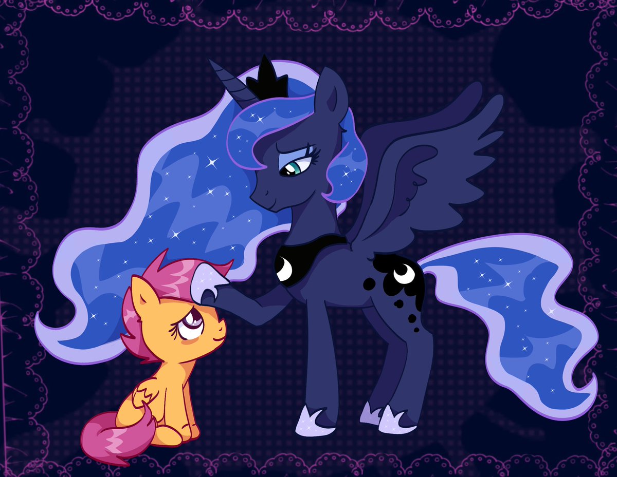 MapleSpecs's tweet photo. Scootaloo &amp; Luna ⏾  ݁˖
#mlp https://t.co/1P56GROMb3