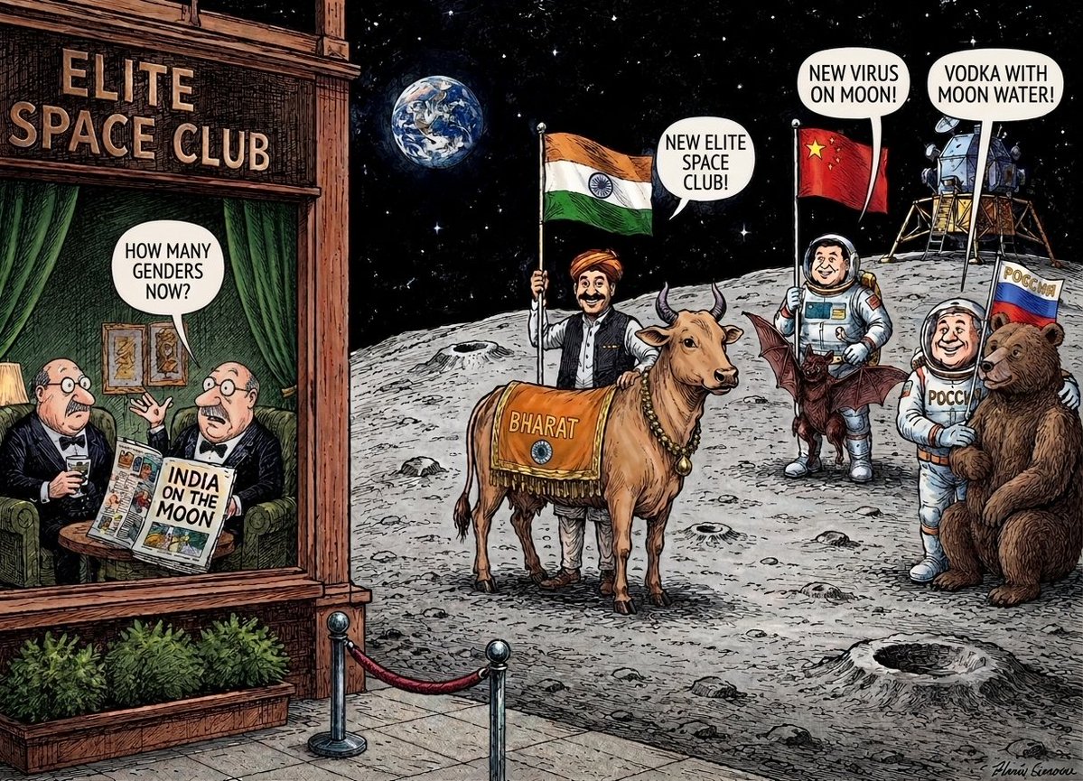 nepalimeow's tweet photo. New elite space club on moon 🌙 https://t.co/wKwZzRhVVx