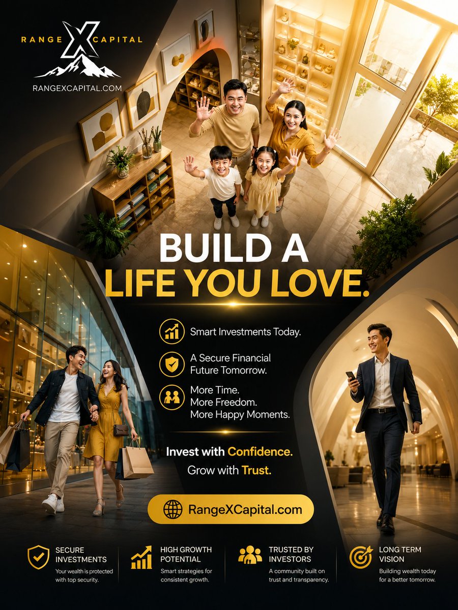 rangeempire's tweet photo. Money isn't the goal. Time is. Financial security buys you time with the people you love. Invest smart. Live better.
#RangeXCapital #RangeEmpire #WealthBuilding #FinancialFreedom #LifeGoals #SmartInvesting #TimeIsWealth #BuildYourDream https://t.co/viJZjY4hnc