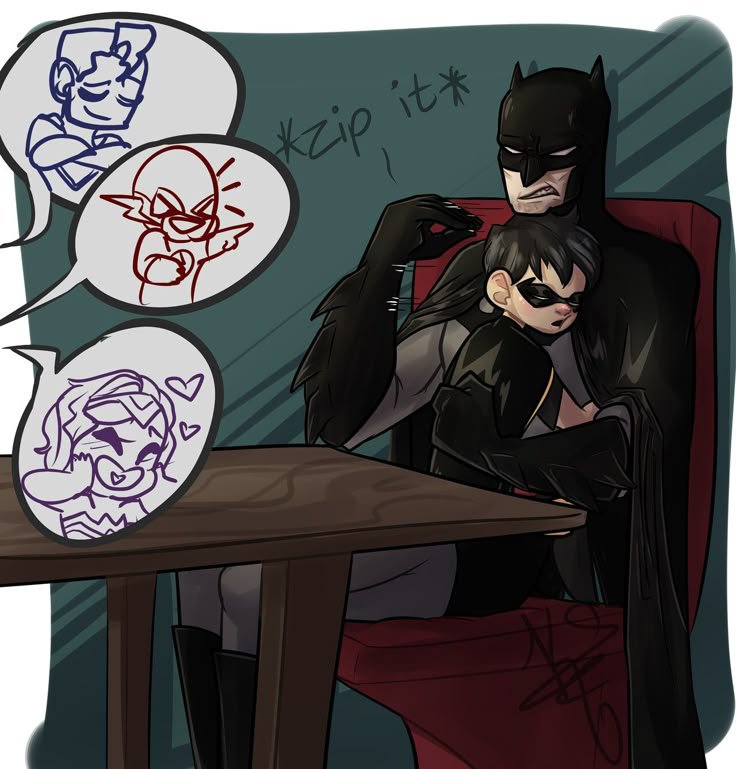 GeorgemanGms's tweet photo. Is that Dick or Damian? Who's the kid? https://t.co/fp12EG8ofl
