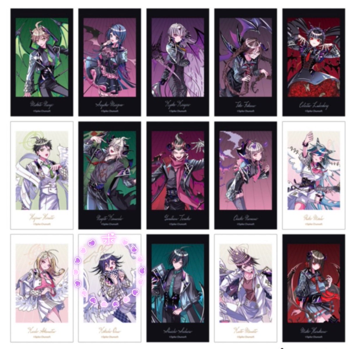 rui_xls's tweet photo. ダンガンロンパ 天使と悪魔 イラストカード イラカ

譲)苗木 舞園 霧切 腐川 セレス 日向 狛枝☆ 田中 七海 澪田 赤松 最原☆ 百田 春川

求)王馬 
(☆…1:1交換のみ 無印…当方複数(2-3要検討):1可)

1BOX予約済みです
郵送交換のみ
お気軽にお声かけください https://t.co/FjlfoCil2E