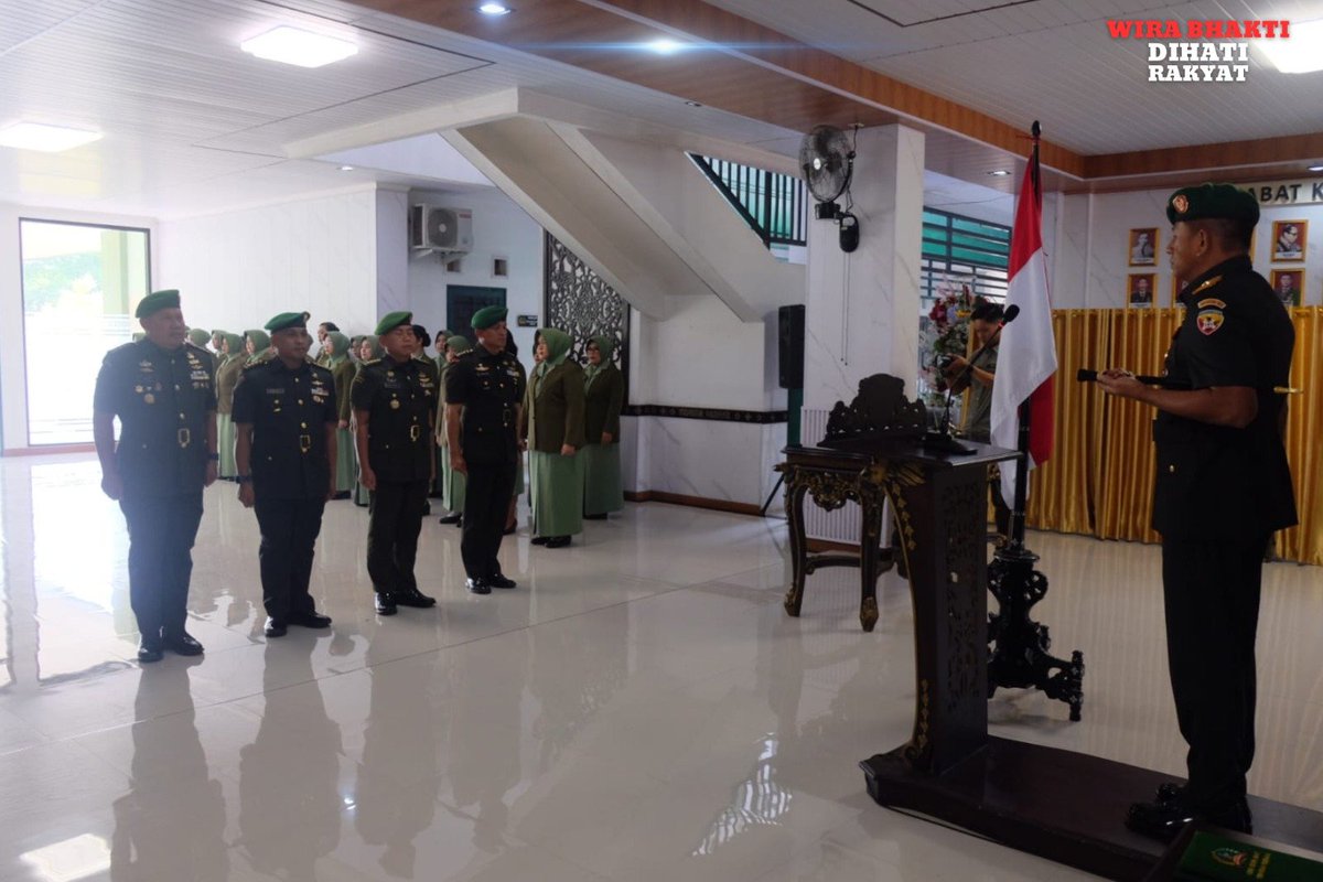 Korem162W's tweet photo. Danrem: Sertijab Wujud Regenerasi Kepemimpinan Korem 162/Wira Bhakti

📍   Makorem 162/Wira Bhakti 
🗓️   30 Juli 2026

https://t.co/hXDbU7zRdw

@puspentni
@tni_angkatan_darat
@kodam.ix.udayana
#TNI_PRIMA 
#kodamudayana
#wirabhakti
#Sertijab https://t.co/HrDFEc1Em4