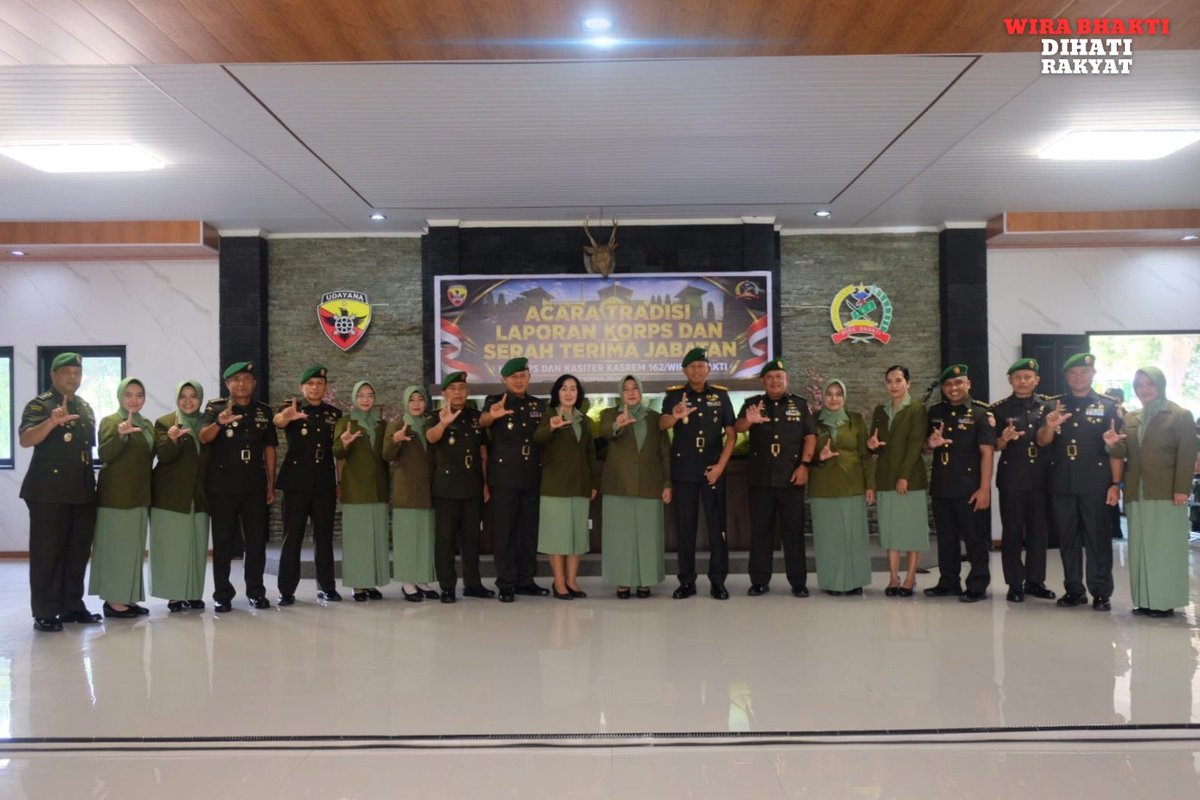 Korem162W's tweet photo. Danrem: Sertijab Wujud Regenerasi Kepemimpinan Korem 162/Wira Bhakti

📍   Makorem 162/Wira Bhakti 
🗓️   30 Juli 2026

https://t.co/hXDbU7zRdw

@puspentni
@tni_angkatan_darat
@kodam.ix.udayana
#TNI_PRIMA 
#kodamudayana
#wirabhakti
#Sertijab https://t.co/HrDFEc1Em4