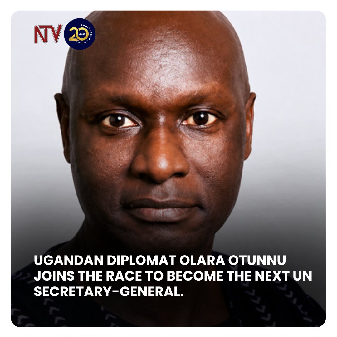 ntvuganda's tweet photo. Ugandan diplomat Olara Otunnu has joined the race for UN Secretary-General, becoming the seventh candidate to succeed Antonio Guterres.

#NTVNews https://t.co/w5wjKofJ5R https://t.co/IeHe7gWTBM