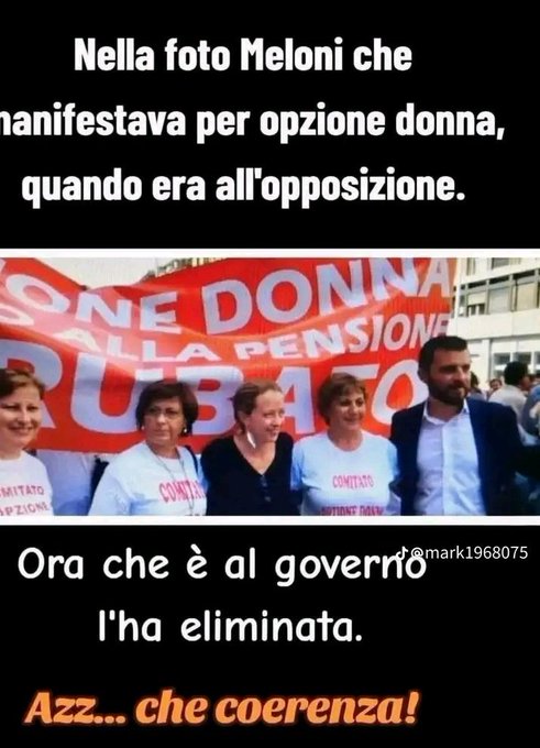 robertodimassim's tweet photo. @GiorgiaMeloni Parli di rispetto e non hai fatto altro che mentire in questi anni.
Solo #bugie e #falsità tornatene a casa che ci hai rovinato #PENSINI E #STIPENDI DA #FAME.
#VERGOGNA https://t.co/wfo3gczE9b