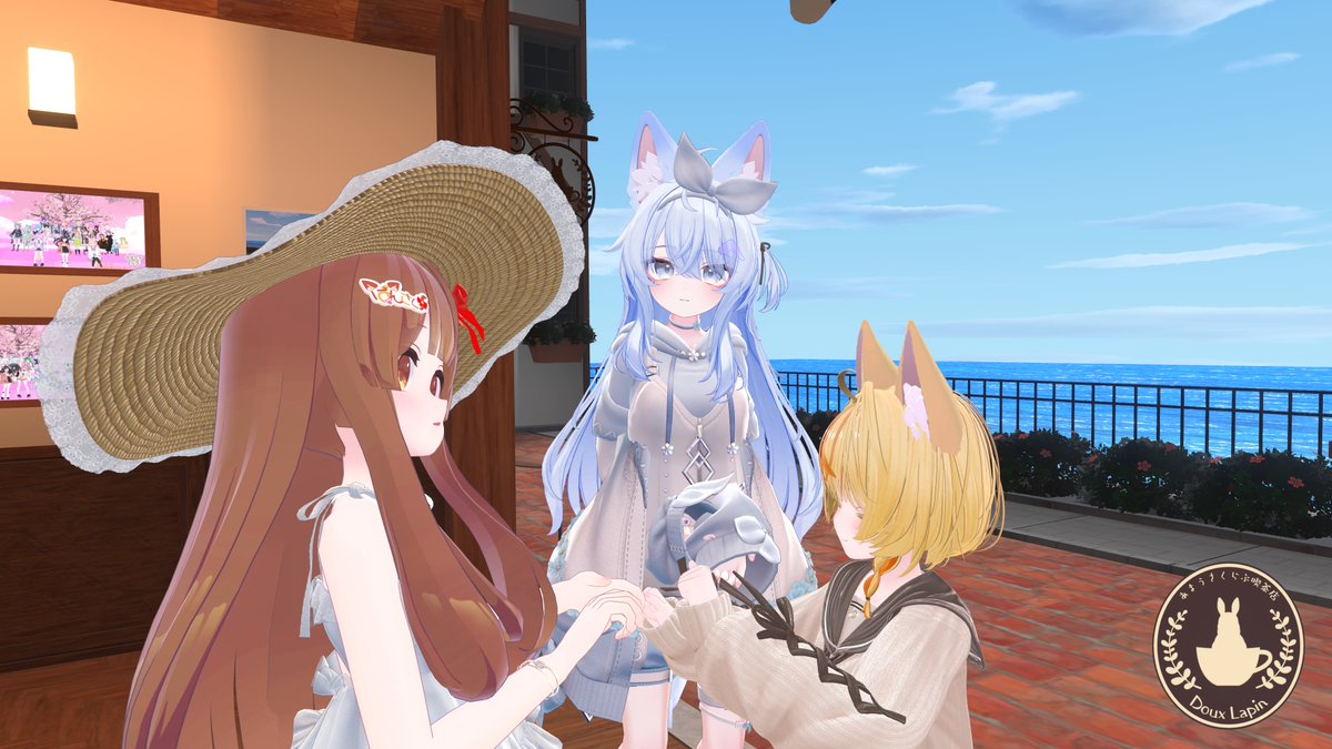 Sinby_VRC's tweet photo. 金髪仲間のフレさん達は今日も元気

いろどりこまどアバターがカワヨ！

@starfland 
@Ru_sei_game https://t.co/gKE9Z7ocil