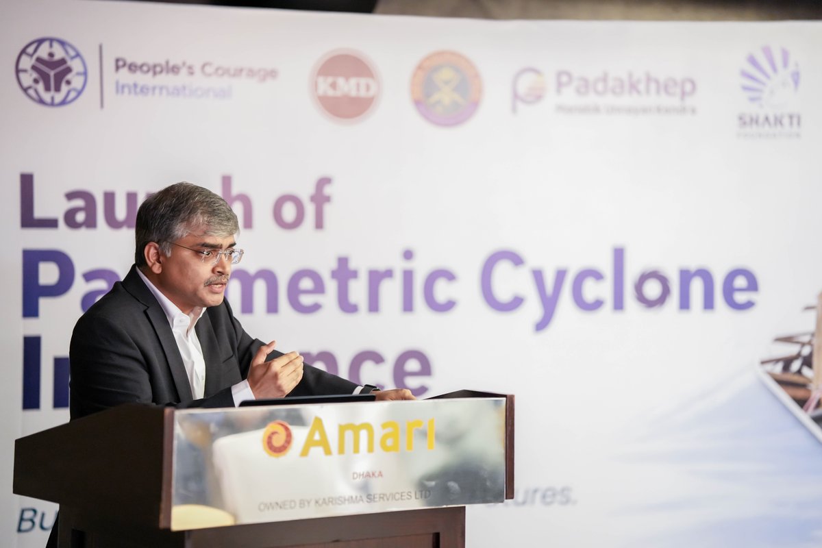 SahaAyandev's tweet photo. A significant milestone for climate resilience in Bangladesh!🇧🇩 

The launch of Parametric Cyclone Insurance marks an important step in strengthening climate resilience in Bangladesh. Supported by People's Courage International (PCI), underwritten by Sena Insurance PLC, and implemented with Padakhep Manabik Unnayan Kendra, Shakti Foundation for Disadvantaged Women, and Nowabenki Gonomukhi Foundation (NGF). Together, we're expanding access to climate risk financing for vulnerable coastal communities.

#ClimateResilience #ClimateFinance #Bangladesh