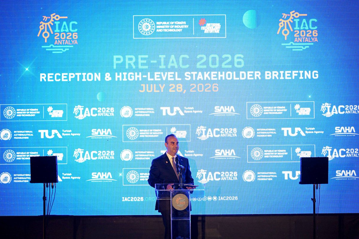 mfatihkacir's tweet photo. 5-9 Ekim 2026 tarihlerinde Antalya’da ev sahipliği yapacağımız 77. Uluslararası Uzay Kongresi @IAC2026Antalya öncesi tanıtım resepsiyonumuzda Ankara’da mukim büyükelçiler, yabancı misyon ve uluslararası kuruluş temsilcileri ile TBMM Dışişleri Komisyonu Başkanı Sayın @fuatoktay ve milletvekillerimizi ağırladık.

IAC 2026, Türkiye’nin uzay alanındaki iddiasını ve uluslararası iş birliği vizyonunu dünyayla buluşturacak önemli bir organizasyon olacak. 

108 ülkeden 8 bin 300'ün üzerinde bildiri başvurusu ve kongre tarihinin en yüksek erken kayıt sayısına ulaşılması, güçlü ilginin en somut göstergesi.

100’den fazla ülkeden 10 bini aşkın katılımcıyı Antalya’da misafir etmeye hazırlanıyor, Türkiye’yi küresel uzay ekosisteminin öncü ülkelerinden biri hâline getirmek için çalışmalarımızı sürdürüyoruz. 🛰️🚀🇹🇷

📍Etnografya Müzesi