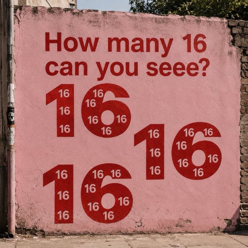 Megamillions43's tweet photo. How many 16 can you seee?

Try just in  10 seconds. https://t.co/qgShTCBORY