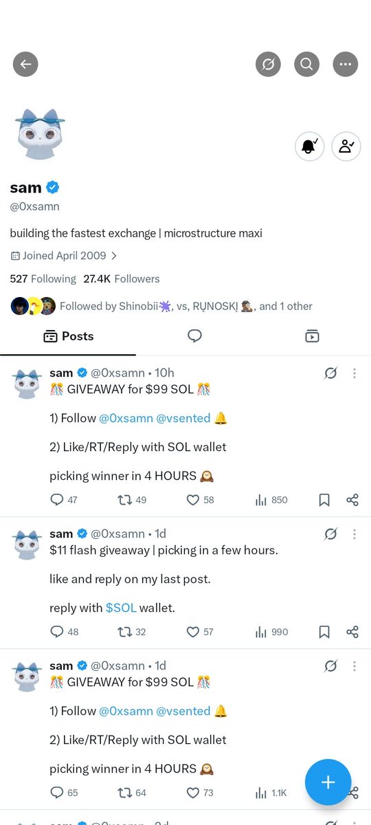 ssmithsznn's tweet photo. @y0lloo @0xsamn My hard work would't go unoticed Hopefully 😔

9k7Sv5rUTMvMWCaUoz65TZNbGtanjr7nYjN1EjguXXzn https://t.co/eOZOipls3R