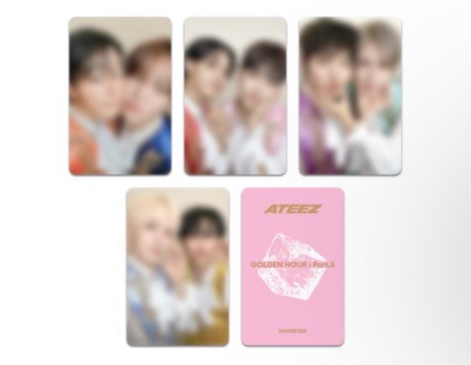 mizu_csn's tweet photo. ATEEZ アチズ GOLDEN HOUR Part：5 makestar メクス ラキドロ 特典 共同購入

譲：makestarCUTEEZ ver トレカのみ
ソロ→🐿🐰🐶👑🐥🦊🐻
ユニット→🐿🦊/🐰🐶/👑🐥

求：1600円(送料込)
銀行振り込みのみ

枠埋まり次第Qoo10で購入予定です。
お気軽にお声かけください^ᴗ ̫ ᴗ^

#ATEEZ共同 https://t.co/GxWSShWuFO