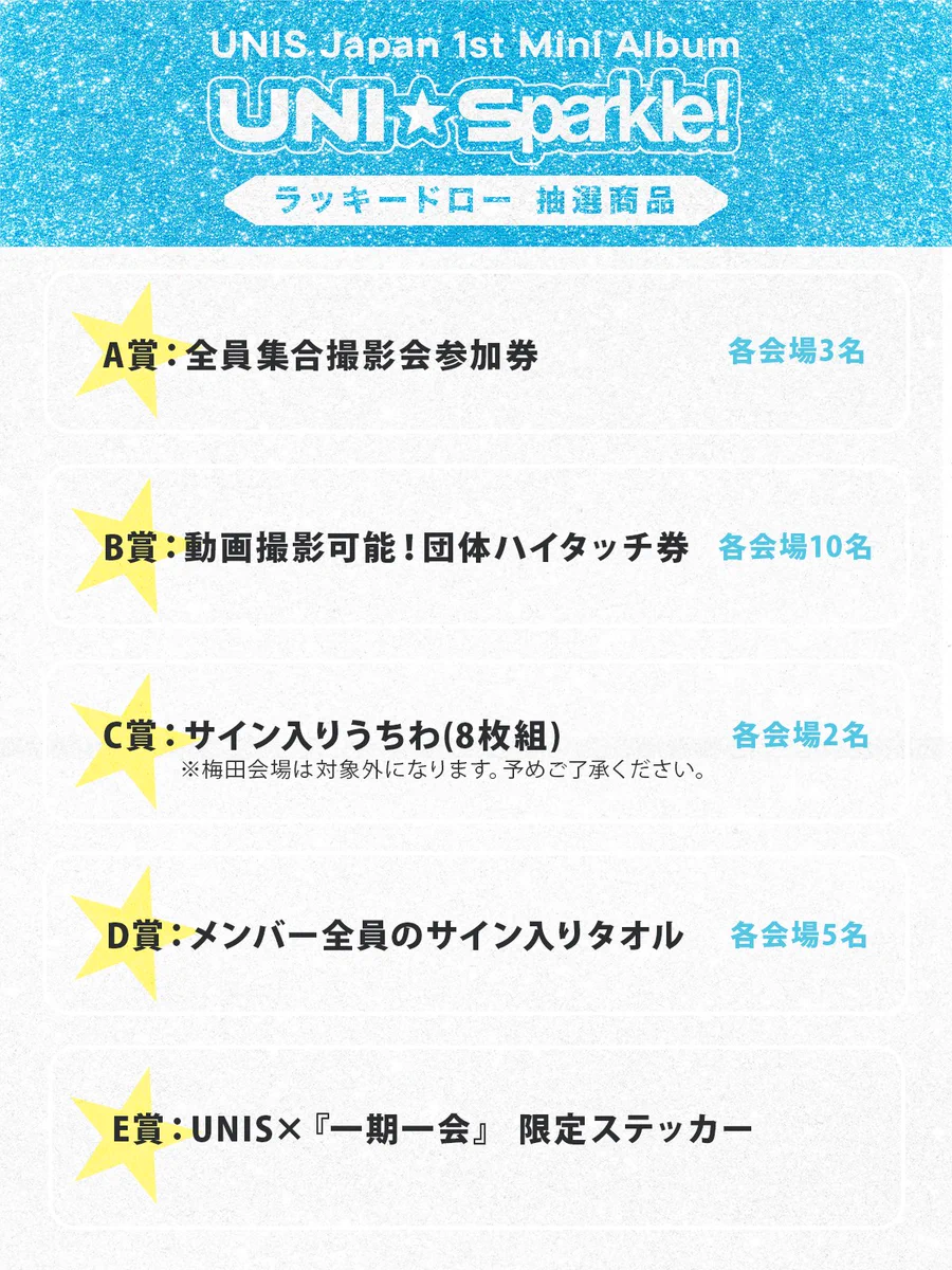 Unis ユニス メンバー全員サイン入りタオル　ラキドロ　D賞 UNIS OFFICIAL JP on X: 