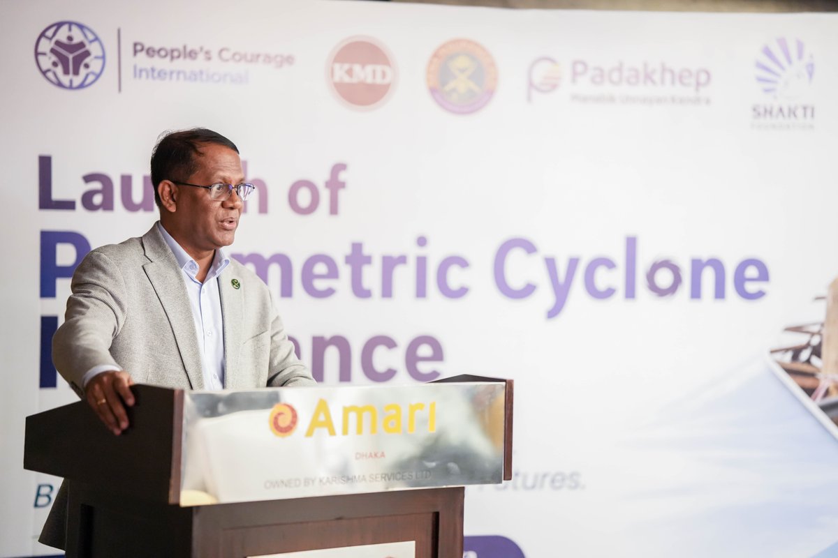 SahaAyandev's tweet photo. A significant milestone for climate resilience in Bangladesh!🇧🇩 

The launch of Parametric Cyclone Insurance marks an important step in strengthening climate resilience in Bangladesh. Supported by People's Courage International (PCI), underwritten by Sena Insurance PLC, and implemented with Padakhep Manabik Unnayan Kendra, Shakti Foundation for Disadvantaged Women, and Nowabenki Gonomukhi Foundation (NGF). Together, we're expanding access to climate risk financing for vulnerable coastal communities.

#ClimateResilience #ClimateFinance #Bangladesh