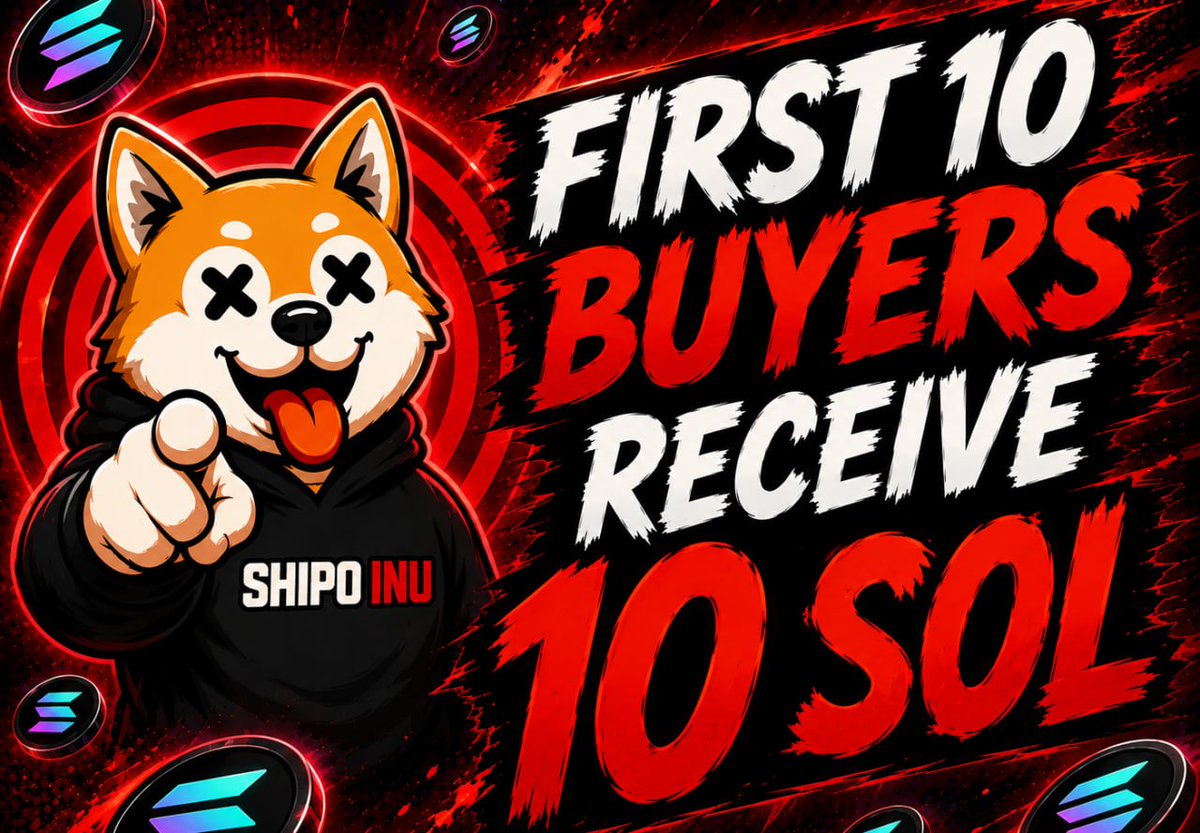 ShipoInu's tweet photo. 🚨 FIRST 10 BUYERS GET 10 SOL! 🚨

To celebrate the launch of SHIPO INU, we're rewarding our earliest supporters!

🎁 Reward: 10 SOL each
🏆 Eligible: First 10 Buyers

Requirements:
✅ Minimum Buy: 1 SOL
✅ Hold your tokens until the winners are verified.

📅 Launch Day: 31st July
⏰ Launch Time: 3:00 PM UTC

Official CA:
HgWkzy6BoKKwyi7KFPoxwGhmibXBkEhhvNfLxGvhpump

Be early.
Secure your spot.

Don't miss your chance to become one of the First 10 Buyers and claim 10 SOL! 🚀🐕