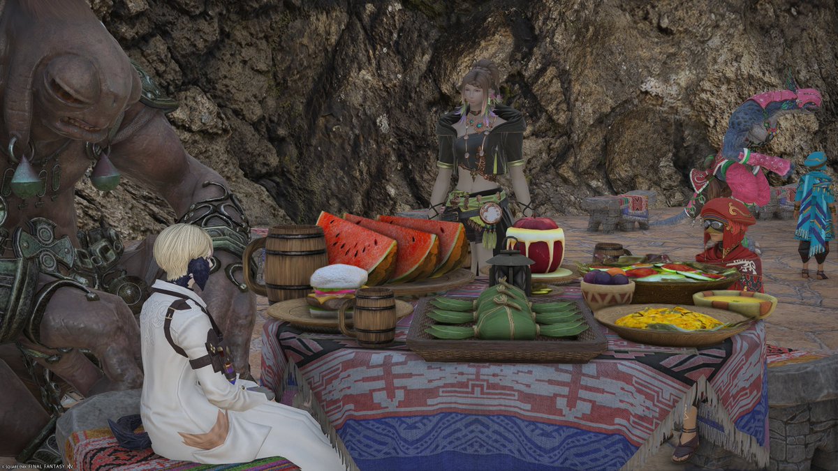 froge_ahead's tweet photo. The side stories of Dawntrail were all really well-made. Enjoyed Hildi as usual, loved the Noir flair they brought in. 
The tribe quest was truly wholesome and cozy. Rounded it off quite nicely.
And they really weren't stingy with rewards!!

Thank you, Dawntrail 🩷 https://t.co/fxo7CxsD5R