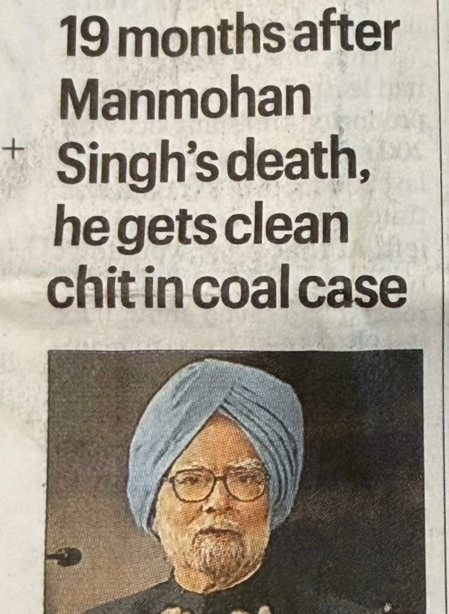 DocRGM_'s tweet photo. No One Should Have Lifted A Finger At Manmohan Singh... The Tragedy Of Indian Politics.

(Now It's A Story on the 18th Page) https://t.co/b43zLoT1jG