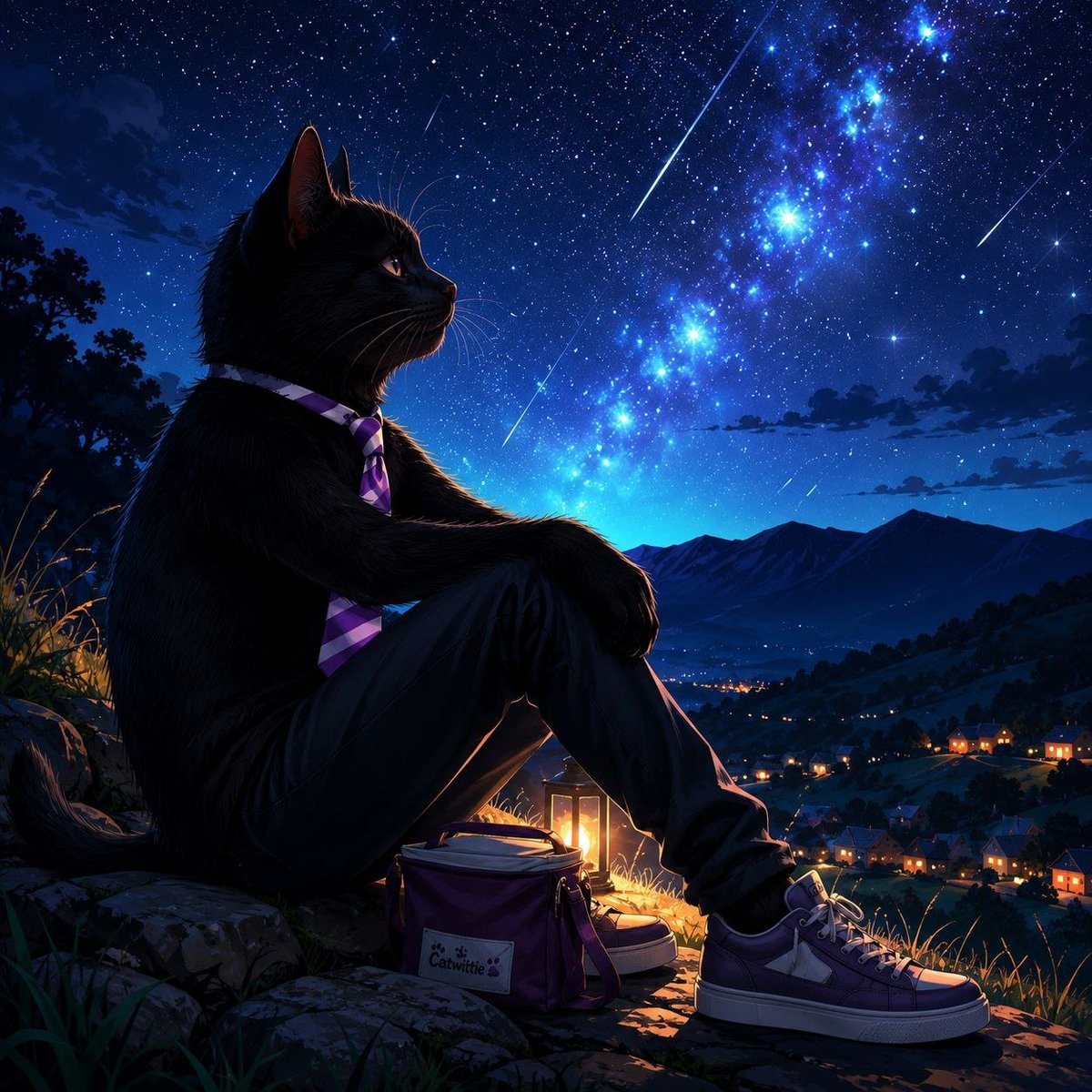 CatWitTie's tweet photo. Look at the stars, look how they shine https://t.co/xLfWSS5xwL