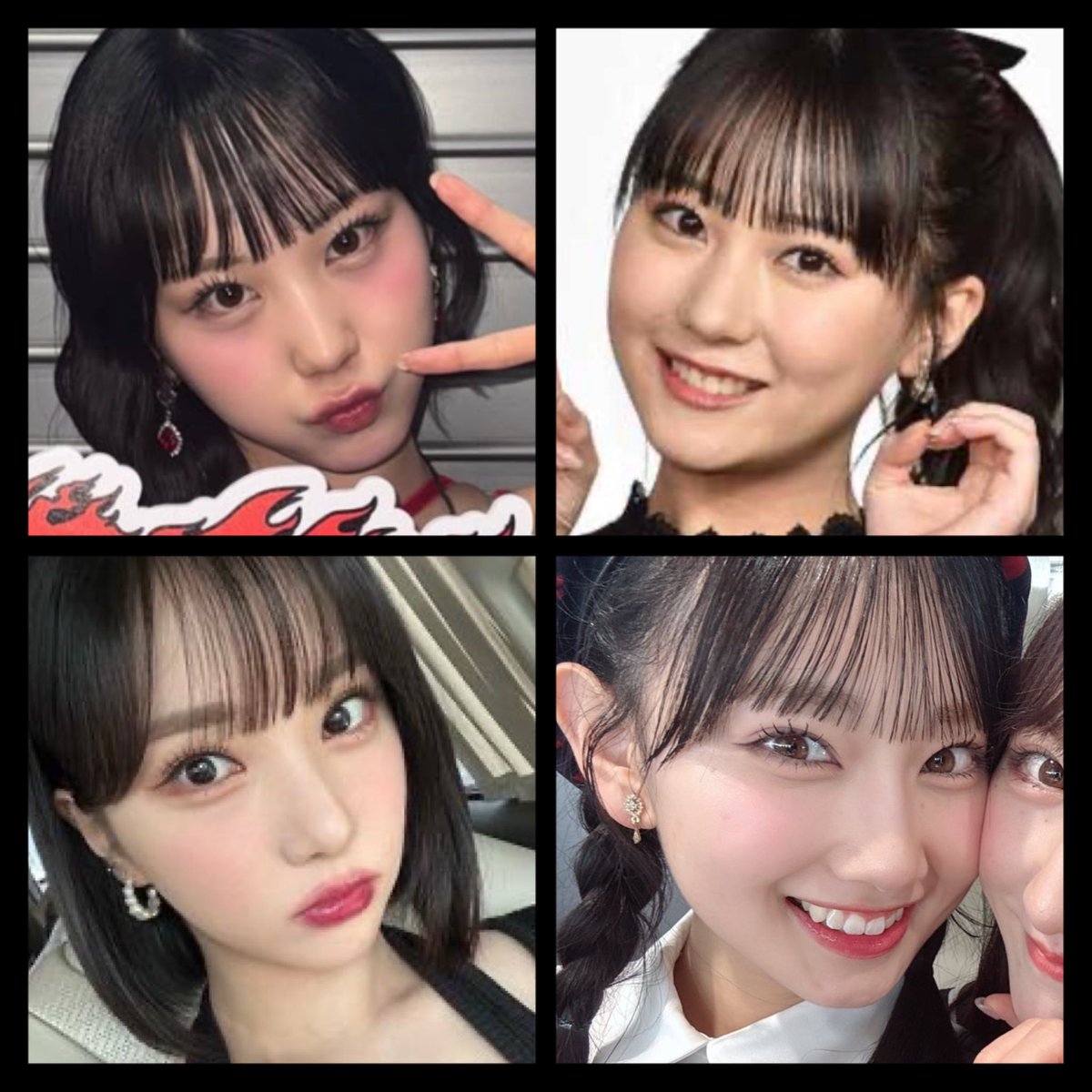 mememetyyy's tweet photo. 個人的に雰囲気似てると思ってる、juiceの江端妃咲ちゃん田中美久ちゃんVIVIZのウナちゃんAKBの徳永羚海ちゃん

このお顔の系統かわいすぎる🤦🏻‍♀️ https://t.co/giAglo8Hio