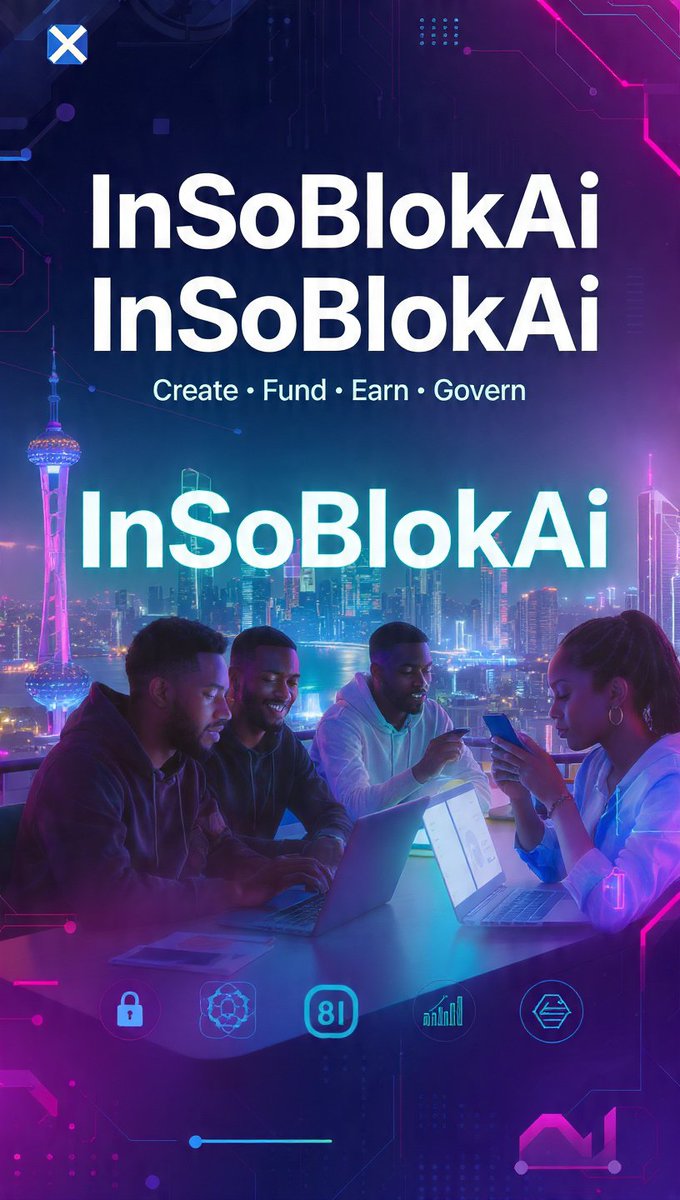 luckyTimesoro's tweet photo. Thursday reminder:
AI isn’t just for big tech.
With InSoBlokAi, creators Create, Fund, Earn, Govern.
$INSO #AIAgents #CryptoPayments #WalletTrust
@insoblokai https://t.co/djviY4BNGe
