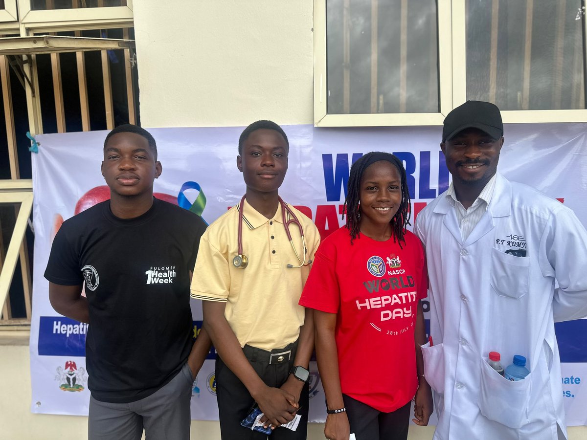 Doctor_Educator's tweet photo. Day 2 of FULOMSA Health Week: Medical Outreach

We carried out free Hepatitis B and C, HIV and Syphilis tests, in honour of World Hepatitis on the 28th of July.

What a great experience 🥹 https://t.co/No7LjfuYWP
