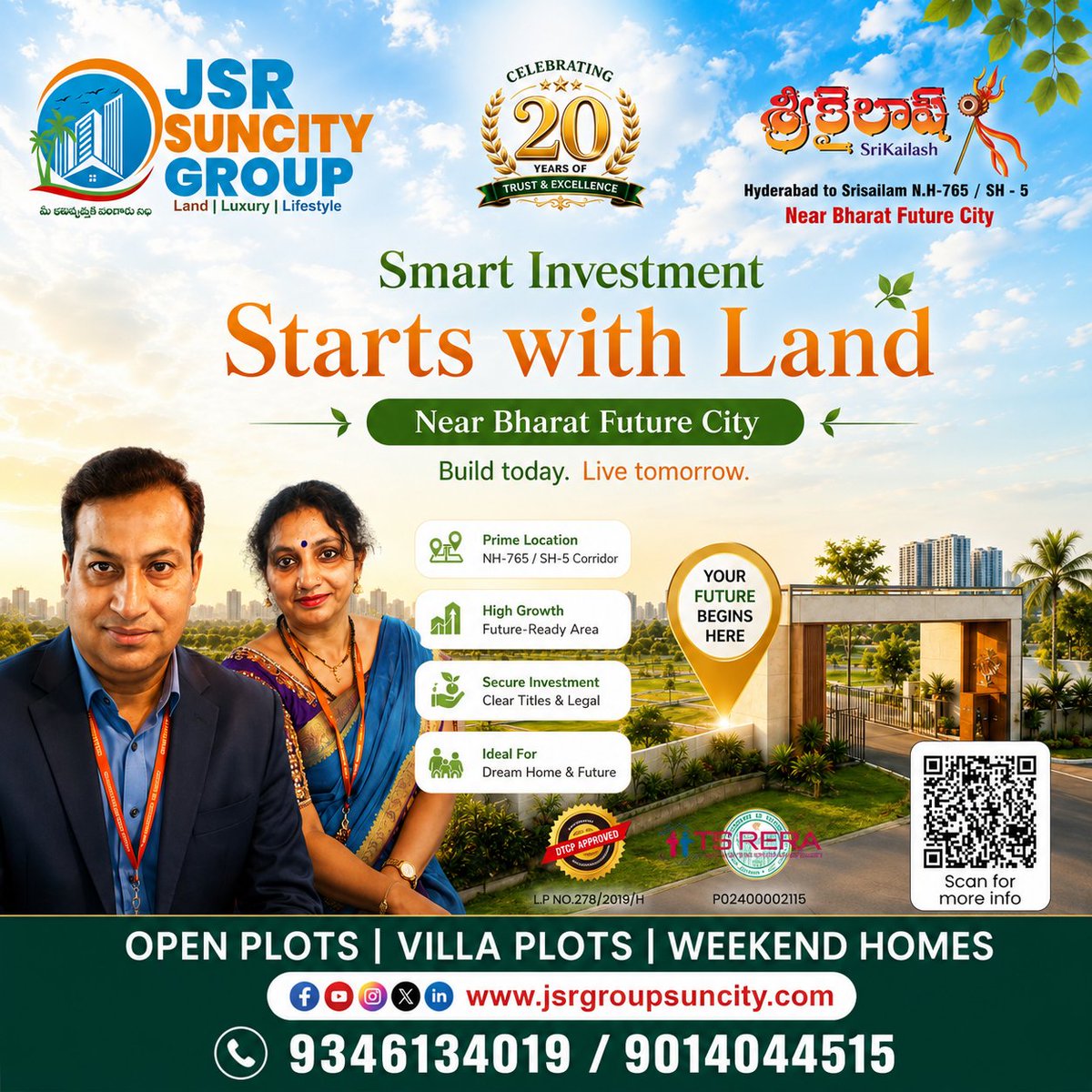 reach2pkishore's tweet photo. 🌿 Smart Investment Starts with Land! 🏡
Invest in SriKailash Premium Open Plots near Bharat Future City on NH-765/SH-5.
✅ DTCP &amp; TS RERA Approved
✅ Prime Location &amp; Future Growth
✅ Secure Investment
📞 9014044515 / 9346134019

#JSRSuncityGroup #LandInvestment #SriKailash https://t.co/xeYkVj7UP2