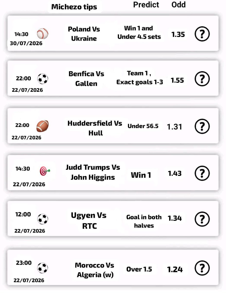ney_bets's tweet photo. 𝗟𝗼𝗮𝗱𝗶𝗻𝗴...✅✅✅✅✅✅✅✅✅✅⚽
Follow our WhatsApp channel 👉🏿https://t.co/XKbkAXF1n4 https://t.co/x2perIpq5o