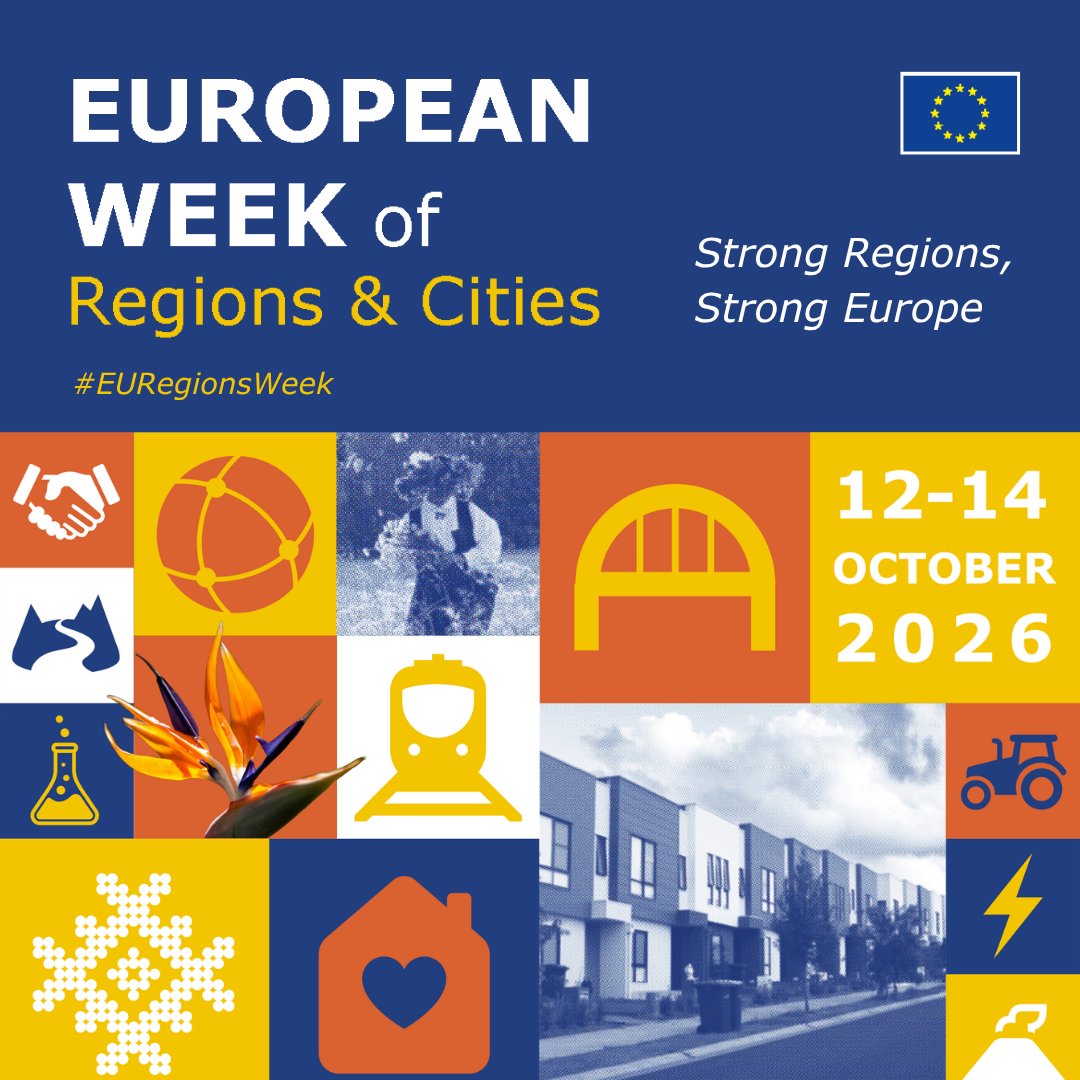 REA_research's tweet photo. Discover how research and innovation help find solutions for Europe's regions and cities.

#EURegionsWeek is a communication and networking platform fostering cooperation, exchanging knowledge and addressing regional and urban challenges.

Learn more: https://t.co/Ykrqka9tWo https://t.co/0FNMEvigZI