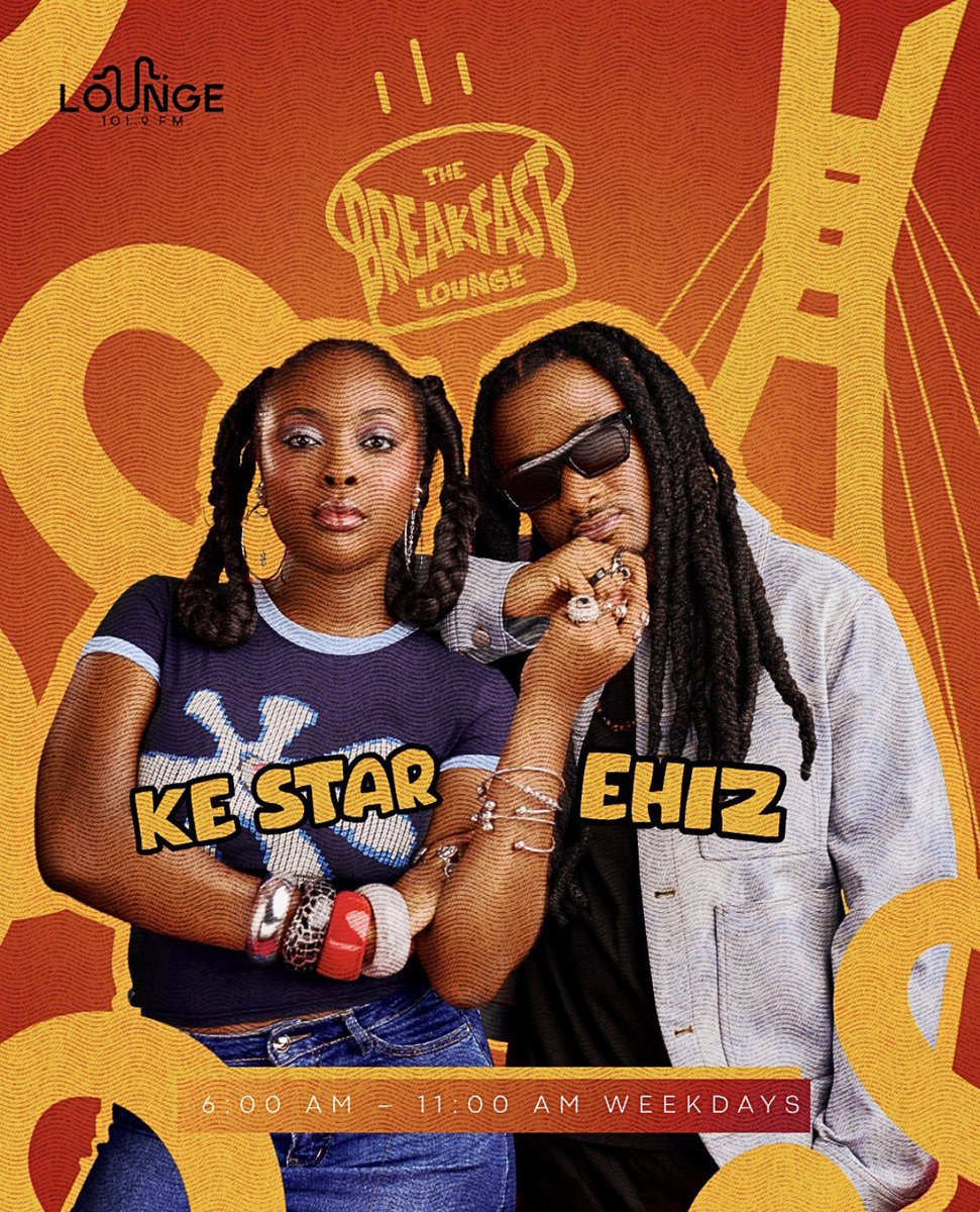 loungefmlagos's tweet photo. #BreakfastLounge with
@dadaboyehiz
x
@kestwittwer

NP- Back in Uni - @BlaqBonez 

listen live on https://t.co/tsttJgP0jN #Loungefmlagos #thehustlestation 101.9📻 https://t.co/ptjAgorM6v