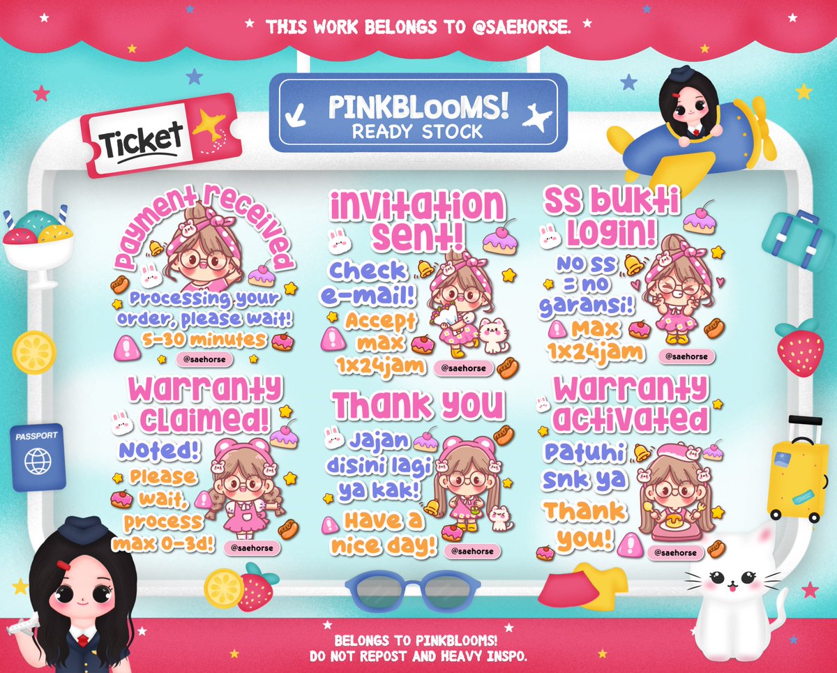 nyimut__'s tweet photo. ୨୧  🍡🌸 help rt? thankies!  ⑅ ᕬ  

◎⠀..⠀ eml—O  ʚ  P!nk come 🍮🍓  𓈈  ₊ ♡ with ready stock ˚⸝⸝ 🛼 7 Sticker Pack BA (1 desain 1 orang) 𖠗 ִ 🍏🎀  𖥻 ♡  price only https://t.co/apXxKouJIY ⭐️ ୨୧⠀⊹  🥞 grab your fave items now 𓈄᳸ ⊹⠀𓇼 

   𓐍  ⋮ 💌  ⊹  #zonauang https://t.co/ZMvlCFsYG7