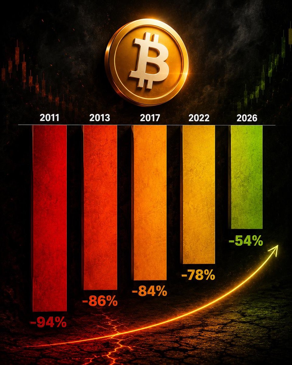 cryptosclock's tweet photo. Bear markets are becoming increasingly shallow.
We're very close to the bottom. https://t.co/jAQTb2rsQo