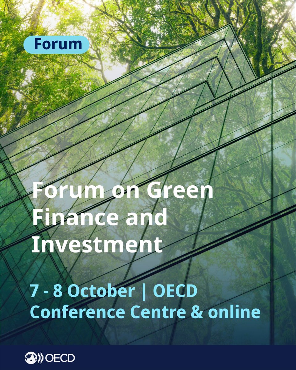 OECD's tweet photo. Register now for the 2026 OECD Forum on Green Finance and Investment, taking place on 7-8 October.

Supported by @JapanGov, this year’s Forum will explore how we can invest energy security in a changing world.
🔗https://t.co/97Ixy4S07z https://t.co/fWHkuks18R