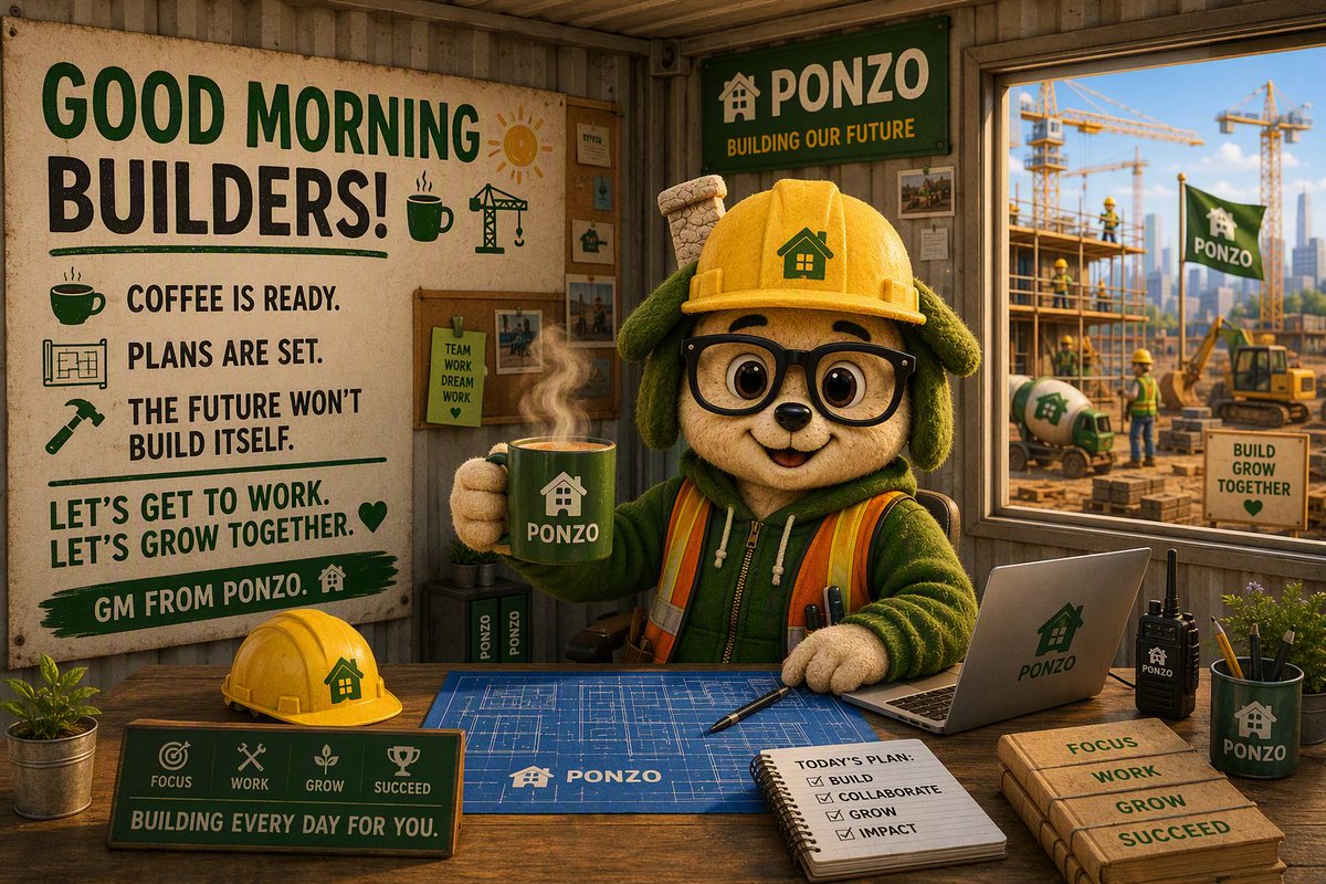 Ponzo_coin's tweet photo. 😊☕🏗️ Good Morning from $Ponzo! 🏗️☕ https://t.co/1TgXskrFMy