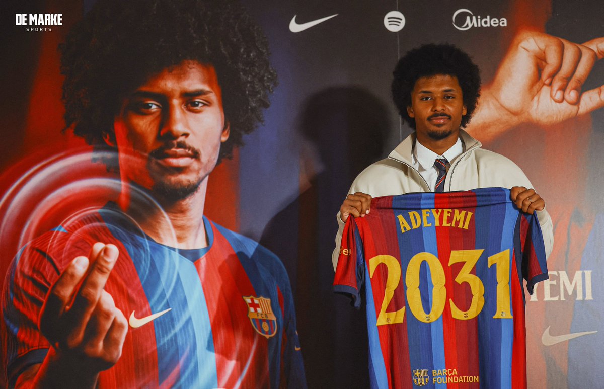 idextratime's tweet photo. 🗣️ Karim Adeyemi ungkap mimpi terbesarnya sejak bergabung dengan Barcelona.

"Mimpi saya adalah MENJUARAI Liga Champions di sini bersama Barcelona!"

📝 @mundodeportivo 

Dengan Flick yang lagi on fire.. bukan tidak mungkin 👀 https://t.co/fuOmNNNrsh