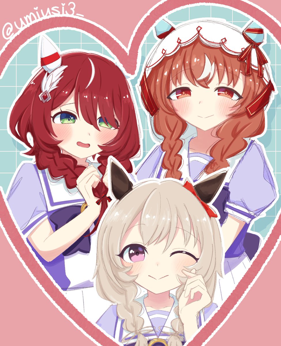 umiusi3_'s tweet photo. みつあみっ❤️　#ウマ娘 https://t.co/VGYKfQRuBo