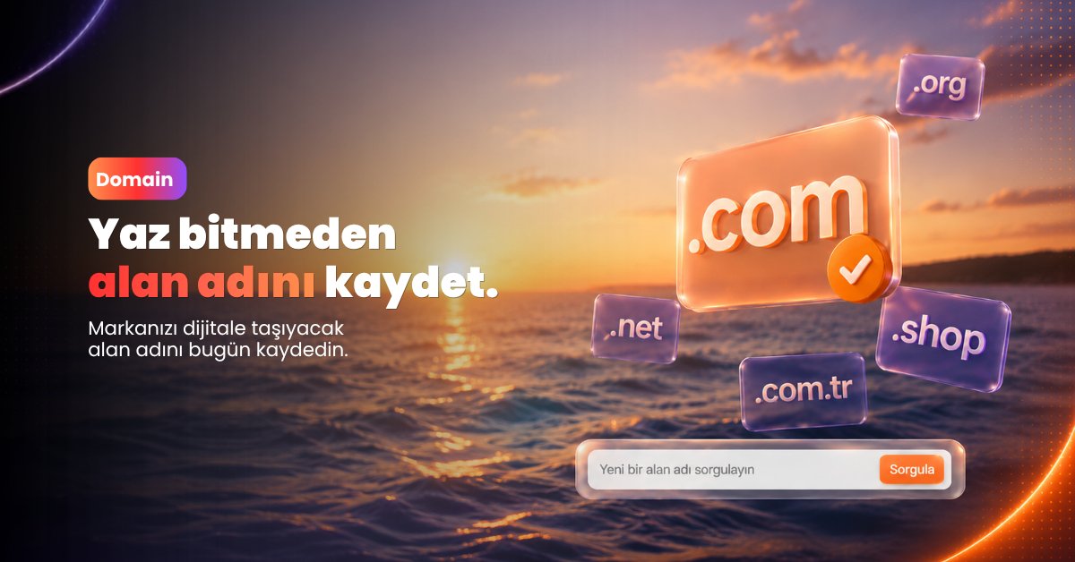 isimtescilNET's tweet photo. 🏖️ En İyi Yaz Yatırımı

Bu yazın en pahalı harcaması otel tatiliniz olmayabilir.

Çünkü marka adınızı kaybetmenin maliyeti, bir tatilden çok daha yüksek olabilir.

⏳ Erken kayıt avantajını kaçırmayın.
🌐 Alan adınızı bugünden ayırın, markanızı yarına güvenle taşıyın. https://t.co/epMoZdbMmo