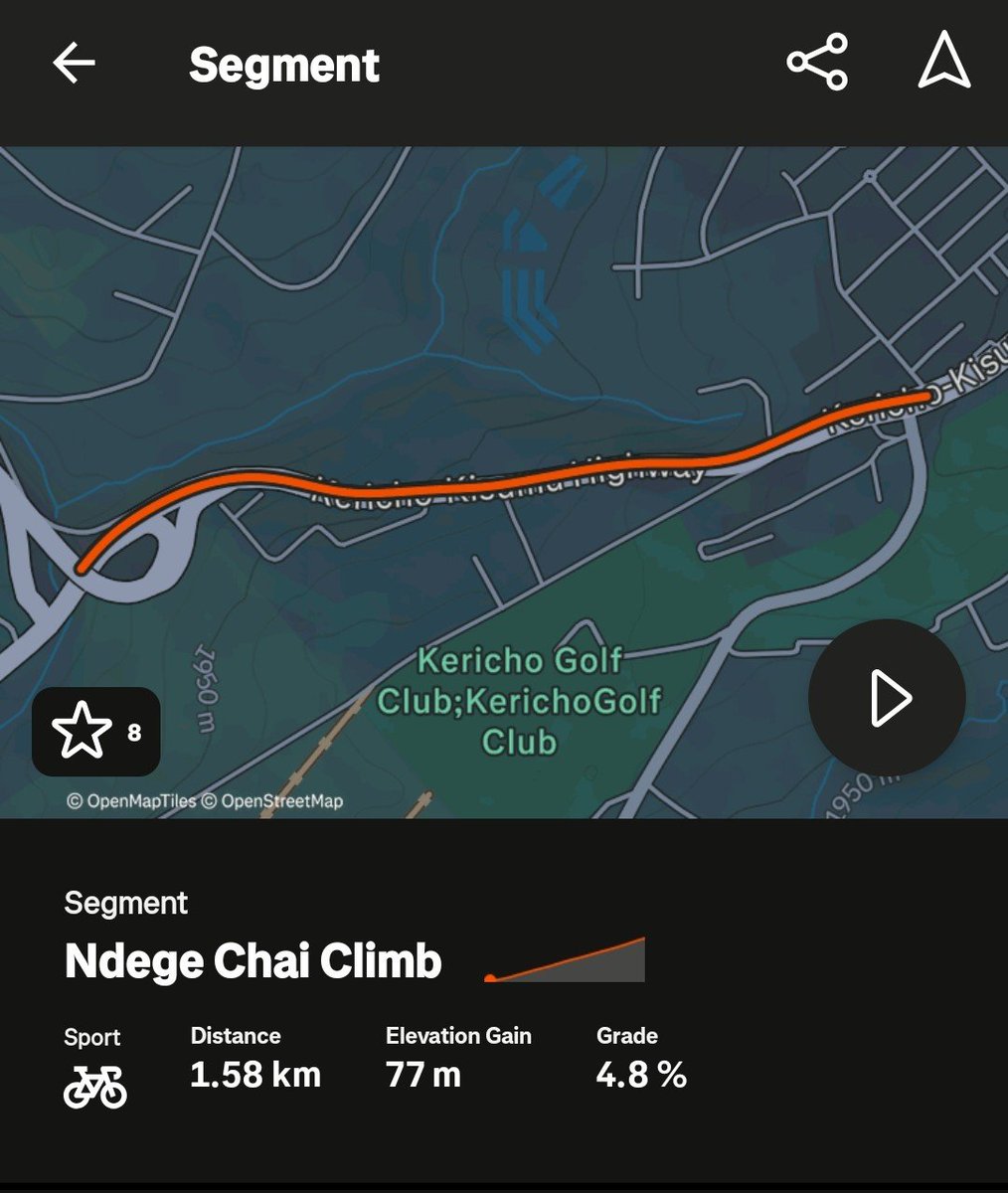 KerichoCycling's tweet photo. The benchmark keeps getting higher.
@EvinsSnive sets another Ndege Chai Climb segment record. 

The segment is officially calling for challengers. https://t.co/BlmoT0ROqd